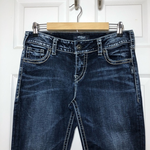 Silver Jeans Co. Cotton Blend Blue Wash MidRise Straight Leg Jeans W30 / L30 - Picture 3 of 16